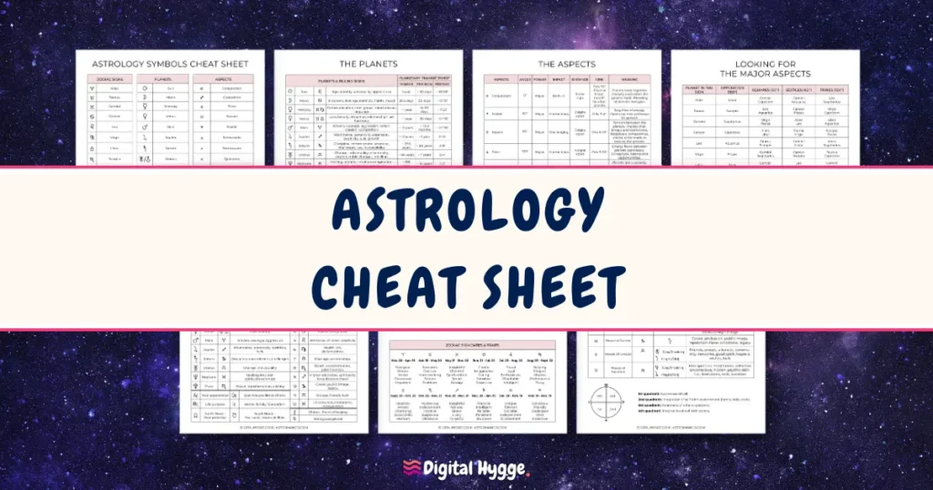 Astrology Cheat Sheet Printable PDF