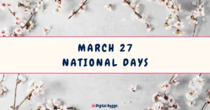 March 27 National Days