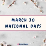 March 30 National Days