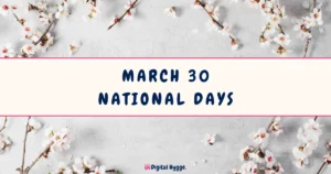 March 30 National Days