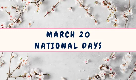 National Days on March 20