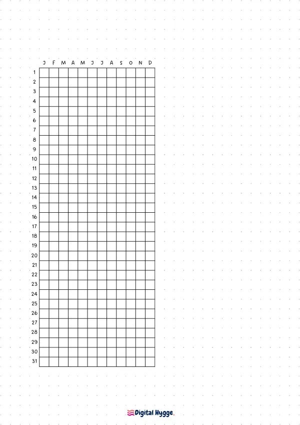 Blank Yearly Tracker Ver. 1