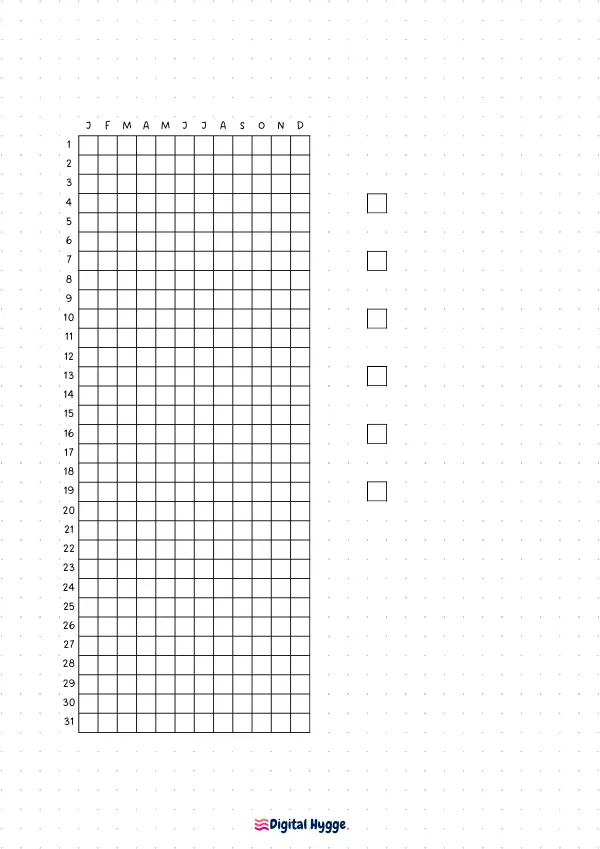 Blank Yearly Tracker Ver. 3