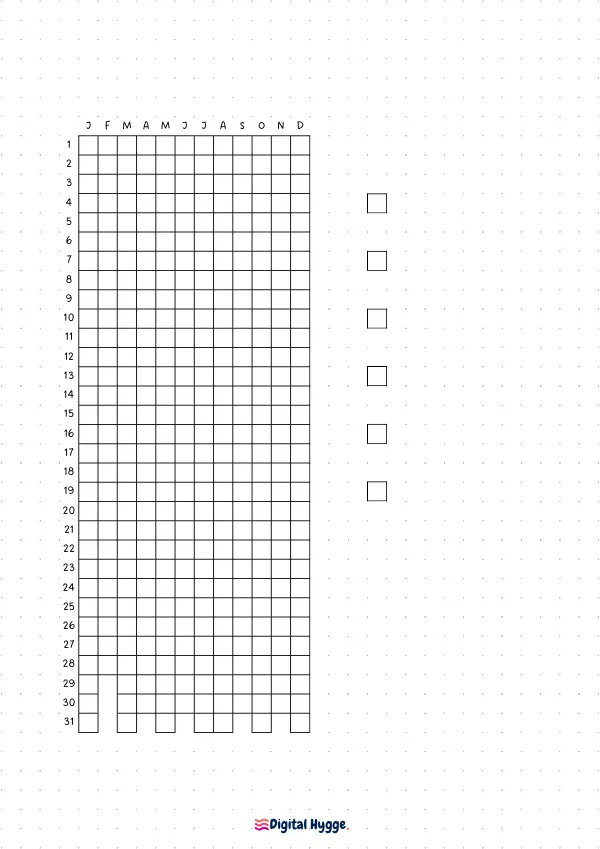 Blank Yearly Tracker Ver. 4