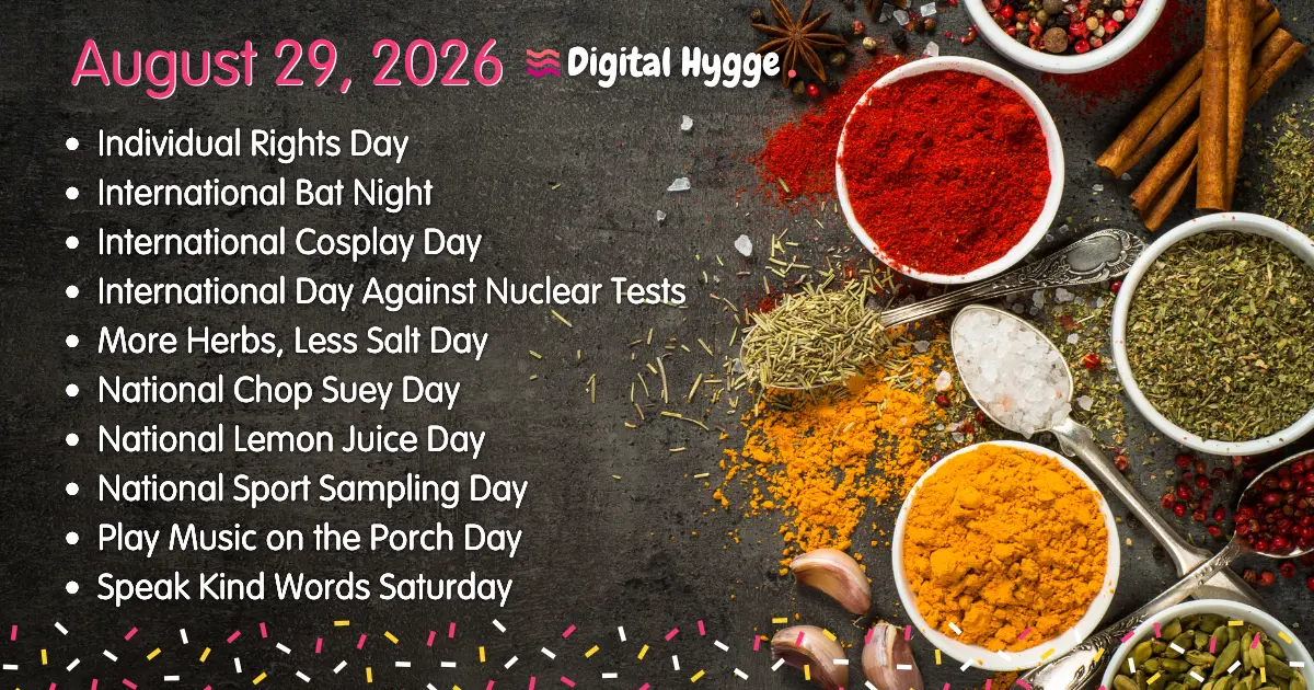 National Days on August 29, 2026