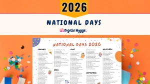 National Days to Celebrate in 2026 and 2027