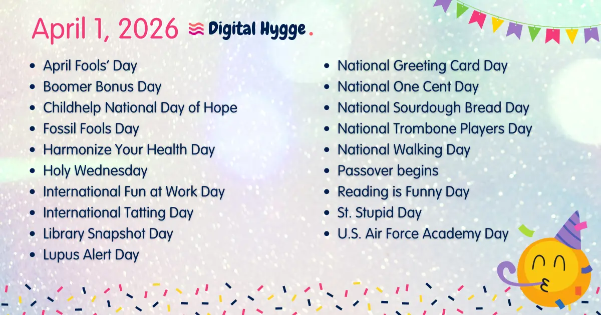 National Days on April 1, 2026
