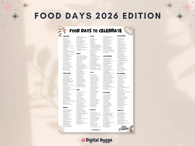 National Food Days 2026 Aesthetic