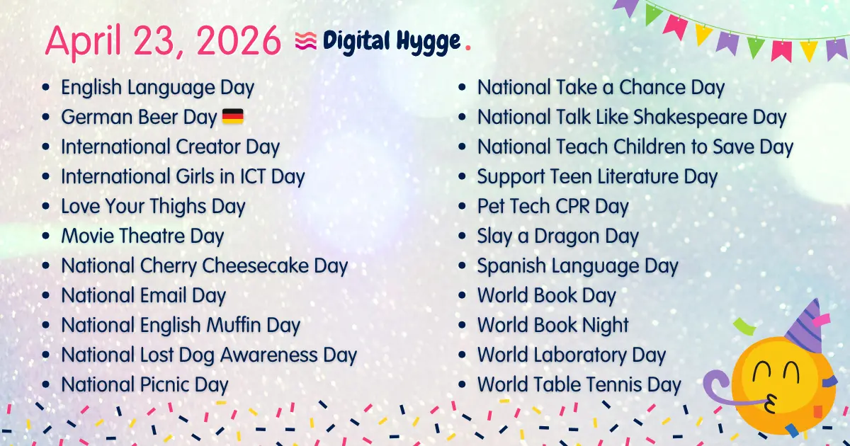National Days on April 23, 2026