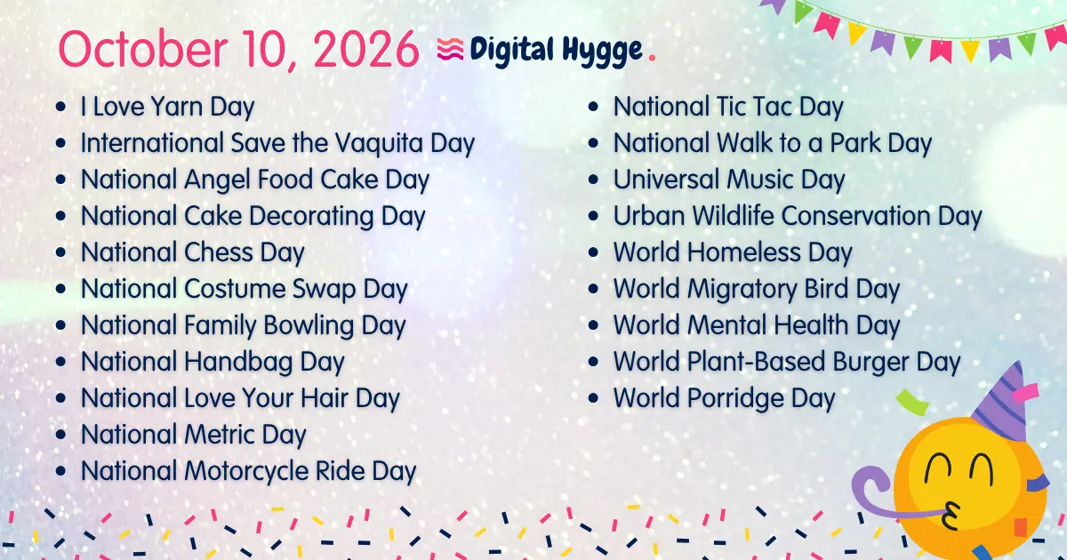 National Days on October 10, 2026