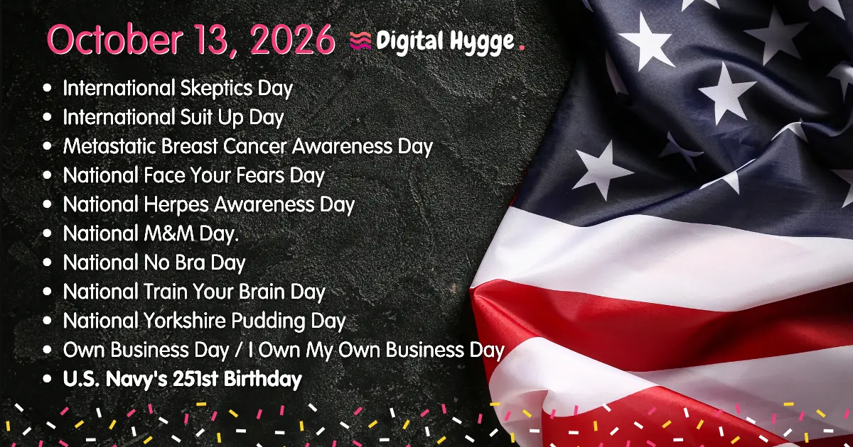 National Days on October 13, 2026